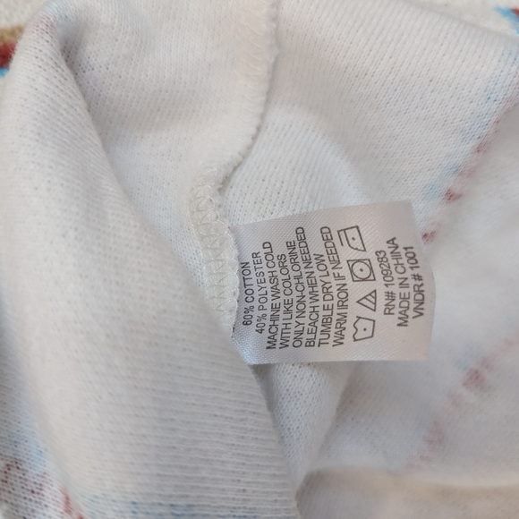 Ocean Drive Beach Sweatshirt Women's Medium Hoodie Stripes Surf Bum - Picture 6 of 6